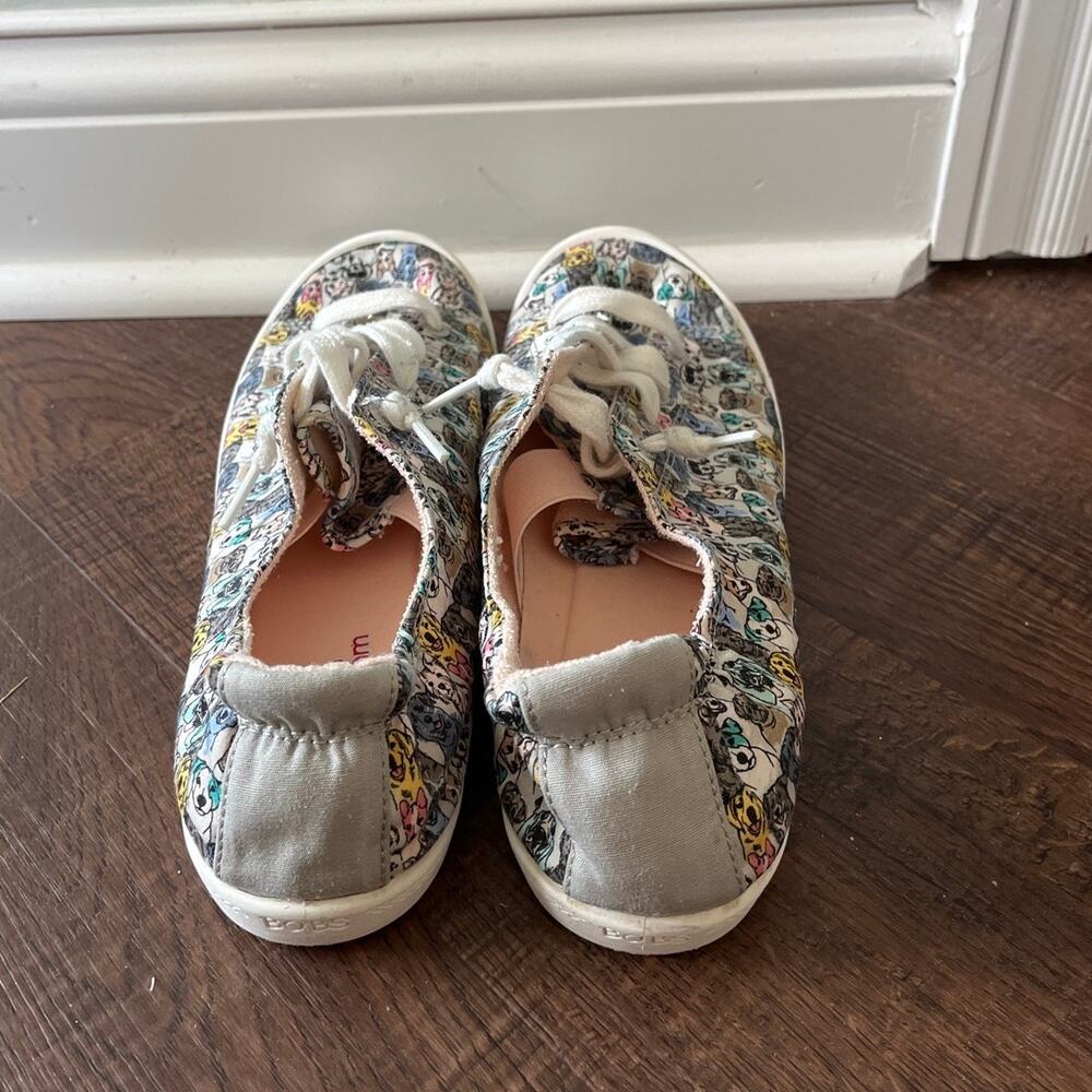 BOBS from Skechers Women's B Cute - "Paws" Print Canvas Sneakers Size 10 - Picture 3 of 6
